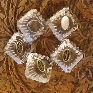 5 Vintage Cambridge Table Salts 3 w/ Labels